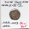 Duché d'Aquitaine, hardi d'argent Henri II, III ou IV, (1399-1453) TB+