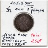 1/12 d'Ecu 1642A Paris Rose Louis XIII Sup- 2eme Poincon de Warin