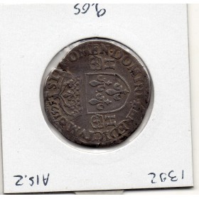 Teston 4eme type 1575 B Rouen Henri III Col plat, TB+