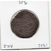 Teston 4eme type 1575 B Rouen Henri III Col plat, TB+