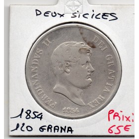 Italie Deux Siciles 120 Grana 1854 TB, KM.370 Ferdinand II