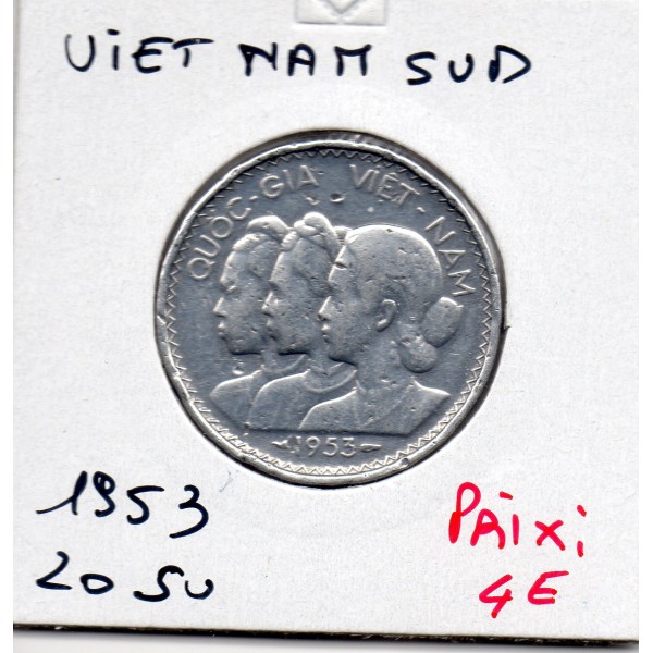 Viet-Nam Sud 20 Su 1953 TTB, KM.2 3 femmes