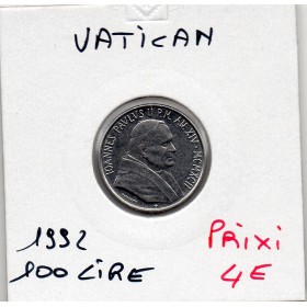 Vatican 100 lire 1992 Spl, KM.239 Jean Paul II