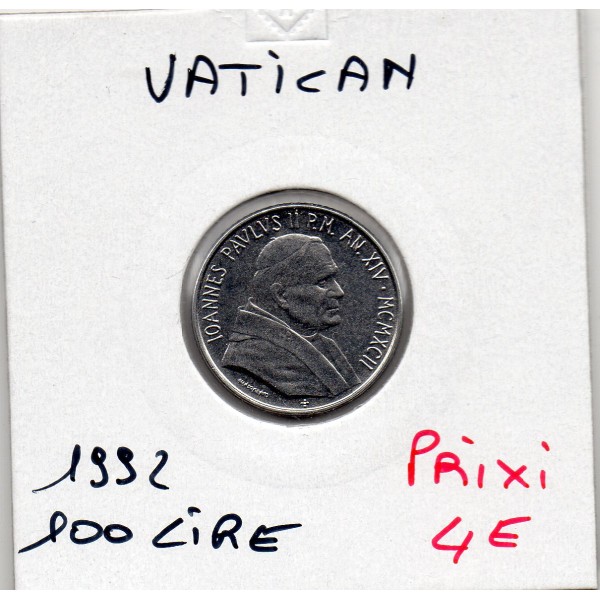 Vatican 100 lire 1992 Spl, KM.239 Jean Paul II