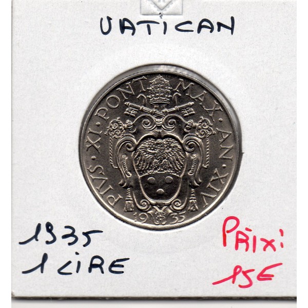 Vatican 1 lire 1935 Spl, KM.5 Pie XI