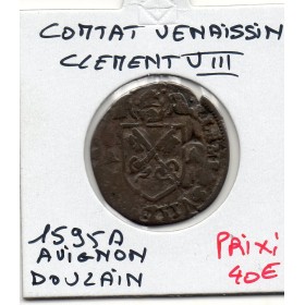 Comtat Venaissin, Douzain Clement VIII (1595) Avignon TB+