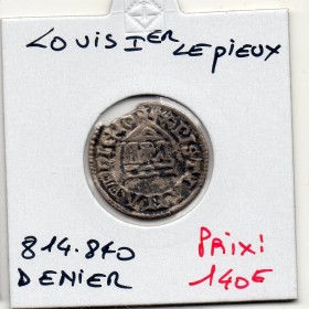 Denier au temple et légendes Chretienne Louis 1er le pieux  (814-840) TTB