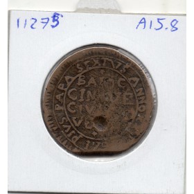 Vatican Civita Vecchia Pie VI 5 Baiocchi 1797 TB KM.6.1