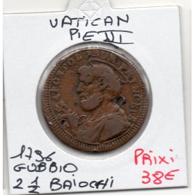 Vatican Gubbio Pie VI 2 1/2 Baiocchi 1796 TTB-, KM.176