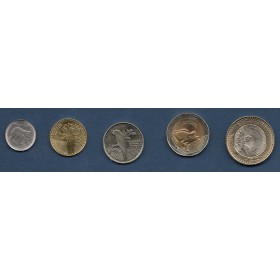Lot de 5 pièces de Colombie 2016 à 2021 Spl