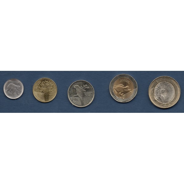 Lot de 5 pièces de Colombie 2016 à 2021 Spl