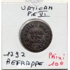 Vatican Pie VI refrappe 6 Baiocchi 1797 Spl, KM.3