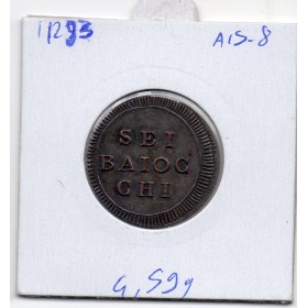 Vatican Pie VI refrappe 6 Baiocchi 1797 Spl, KM.3