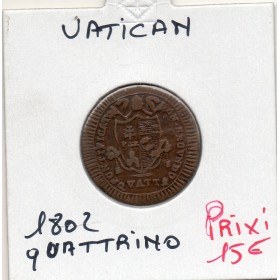 Vatican Pie VII 1 Quattrino 1802 TTB, KM.1264