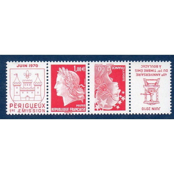 Timbre France Yvert No 4459b tete beche 40 Ans imprimerie Boulazac 2010