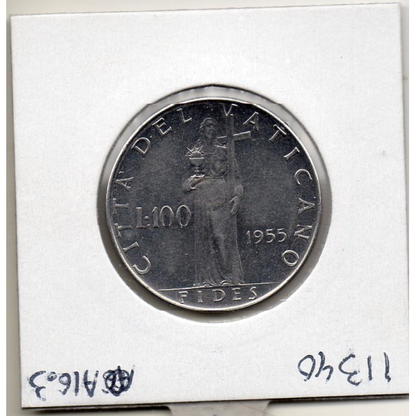 Vatican Pie XII 100 lire 1955 Spl, KM.55