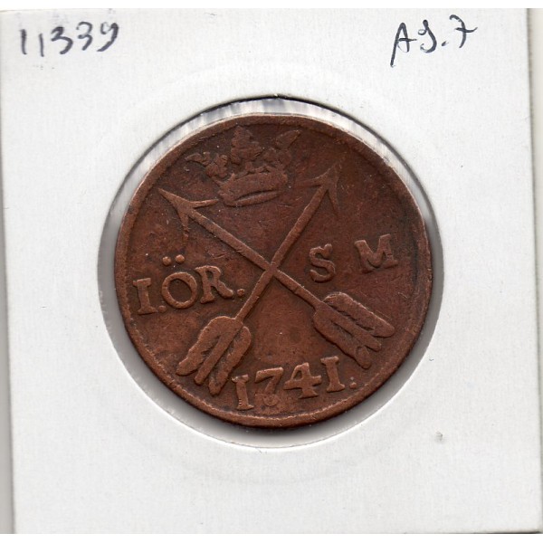 Suède 1 ore 1741 B, KM.416 Fredrik 1er