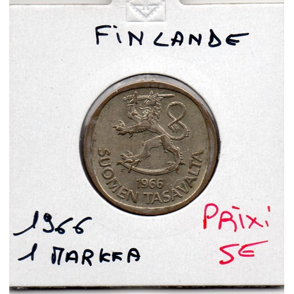 Finlande 1 markka 1966 Sup, KM.49