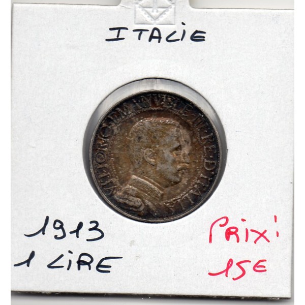Italie 1 Lire 1913 TTB+, KM.45 Vittorio Emanuele III