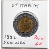 Saint Marin 500 lire 1992 Spl, KM.286 découverte amérique