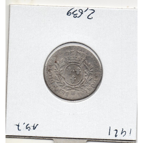 1/10 Ecu aux branches d'olivier 1738 & Aix B Louis XV