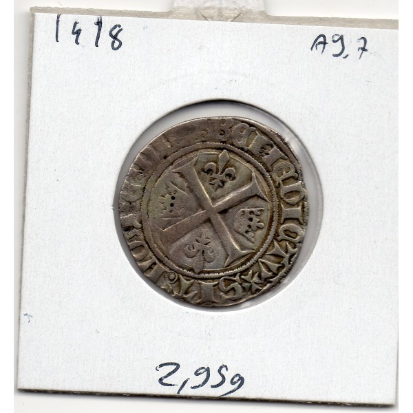 Blanc Guenar TTB Charles VI (1385) 1ere emission