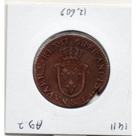 Sol d'Aix 1768 & Louis XV TTB sans patine