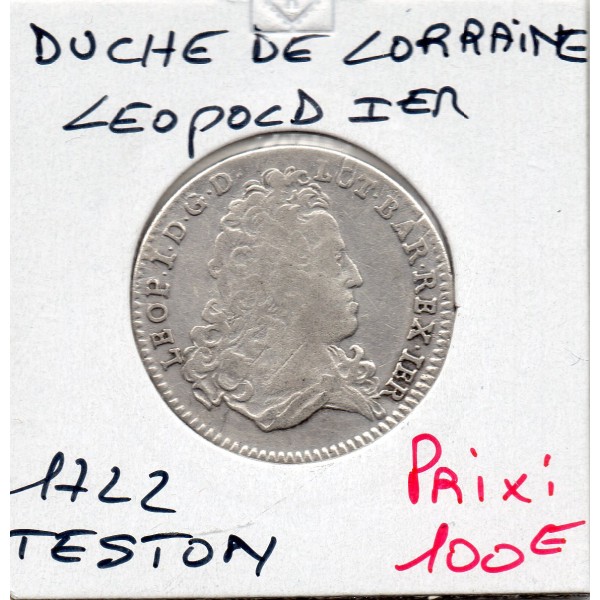 Duché de lorraine, Leopold 1er (1722) Teston de Bar/Lorraine