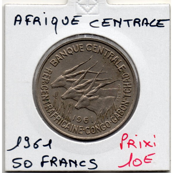 Afrique centrale equatoriale 50 francs 1961 Sup KM.3