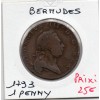 Bermudes 1 Penny 1793 B, KM.5 Georges III