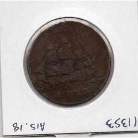 Bermudes 1 Penny 1793 B, KM.5 Georges III