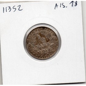 Allemagne 1/2 mark 1905 D Munich, Sup KM.17 Wilhelm 1er