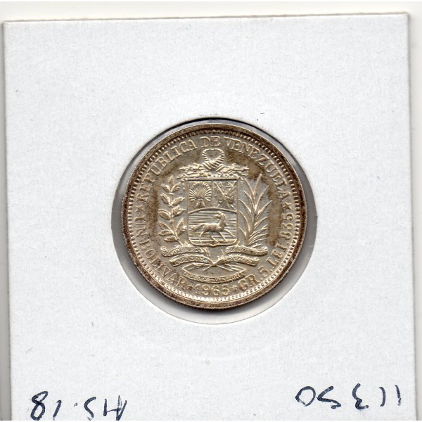 Venezuela 1 Bolivar 1965 Sup+, KM.Y37a