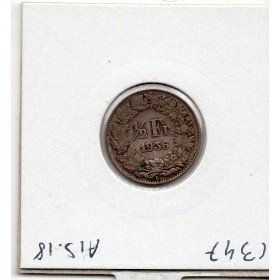 Suisse 1/2 franc 1936 TTB, KM.23