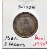 Suisse 2 francs 1937 TTB, KM.21