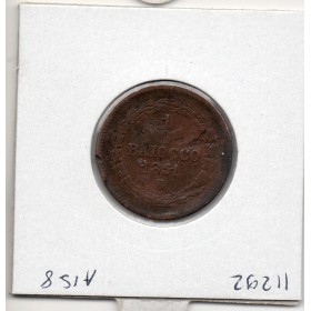 Vatican Pie IX 1/2 Baiocco 1851 B Bologne TB, KM.1340