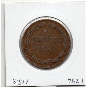 Vatican Pie IX 1 Baiocco 1849 R Rome TTB, KM.1339
