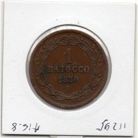 Vatican Pie IX 1 Baiocco 1850 R Rome TTB+, KM.1345