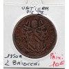 Vatican Pie IX 2 Baiocchi 1850 R Rome TTB-, KM.1343