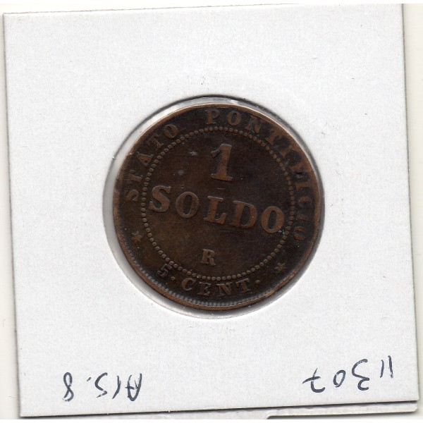 Vatican Pie IX 1 Soldo 1866 TB+, KM.1372.2