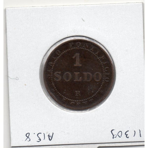Vatican Pie IX 1 Soldo 1867 TTB, KM 1372.2 grand buste