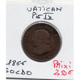 Vatican Pie IX 1 Soldo 1866 B, KM 1372.2 grand buste