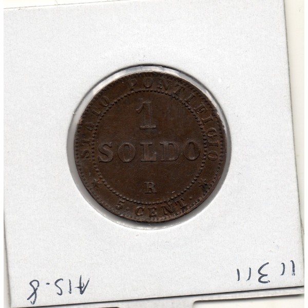 Vatican Pie IX 1 Soldo 1867 Sup-, KM 1372.2 grand buste