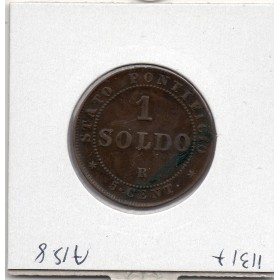 Vatican Pie IX 1 Soldo 1866 TTB, KM.1372.2 coins choqués