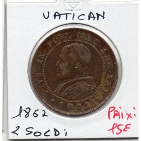 Vatican Pie IX 2 Soldi 1867 TTB, KM.1373