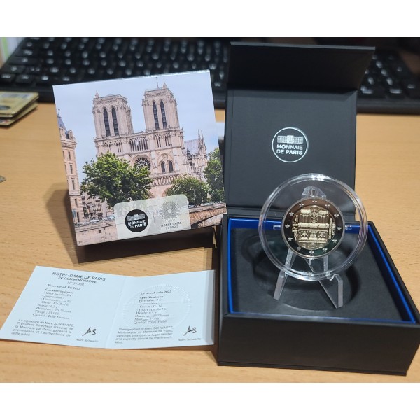 2 euro commémorative BE France 2025 Notre-Dame pièce de monnaie €
