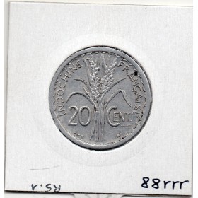 Indochine 20 cents 1945 C Castelsarrasin Sup, Lec 253 pièce de monnaie