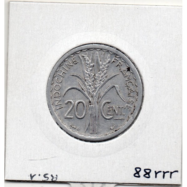 Indochine 20 cents 1945 C Castelsarrasin Sup, Lec 253 pièce de monnaie