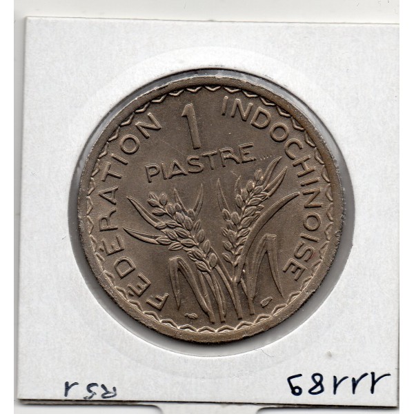 Indochine 1 piastre 1947 striée Sup, Lec 320 pièce de monnaie