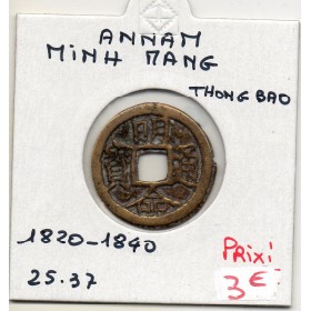 Annam, Minh Mang Thong Bao, 1820-1840, Hartill 25.37 pièce de monnaie